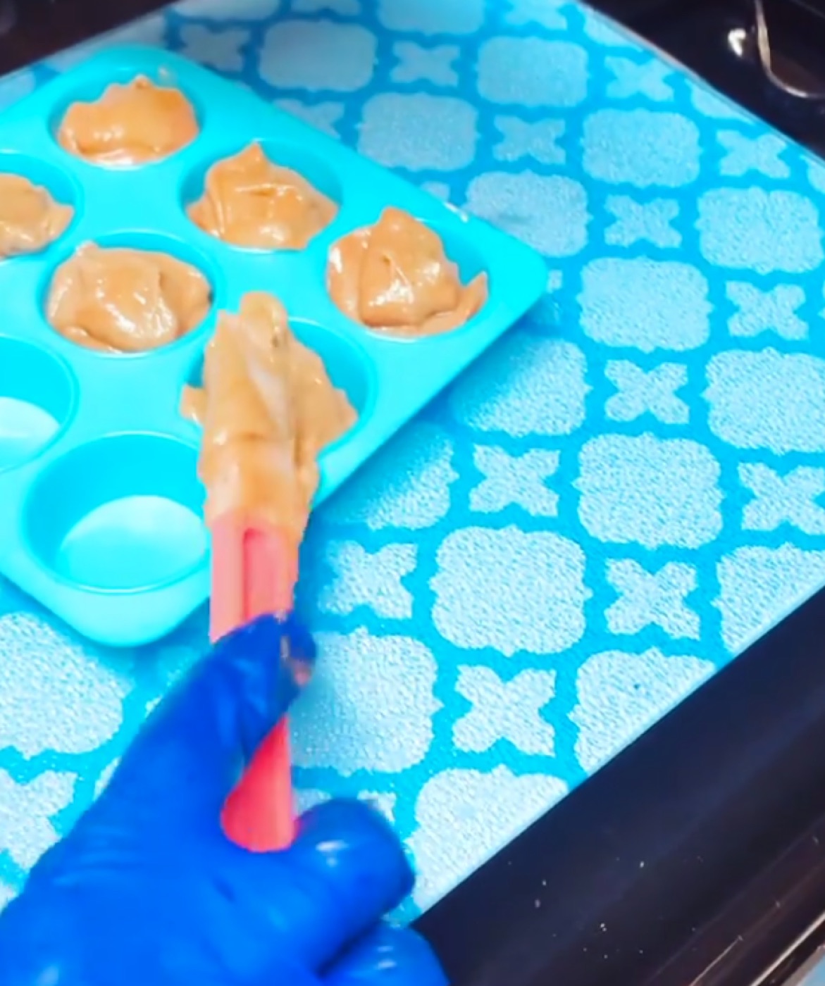 Freshly poured bars setting in their molds
